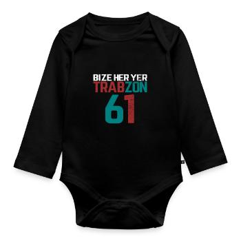 bize her yer trabzon - Baby Bio-Langarm-Body - Schwarz - Vorne
