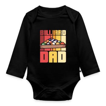 Billiard Dad - Baby Bio-Langarm-Body - Schwarz - Vorne
