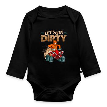 Quad Spruch Lustig Quadfahrer Offroad - Baby Bio-Langarm-Body - Schwarz - Vorne