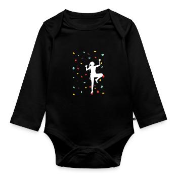 Escalade - Bouldering Bouldering Femmes Filles - Body Bébé bio manches longues - noir - Devant