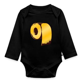 Toilet paper gold 2020 hamster purchases - Organic Longsleeve Baby Bodysuit - black - Front