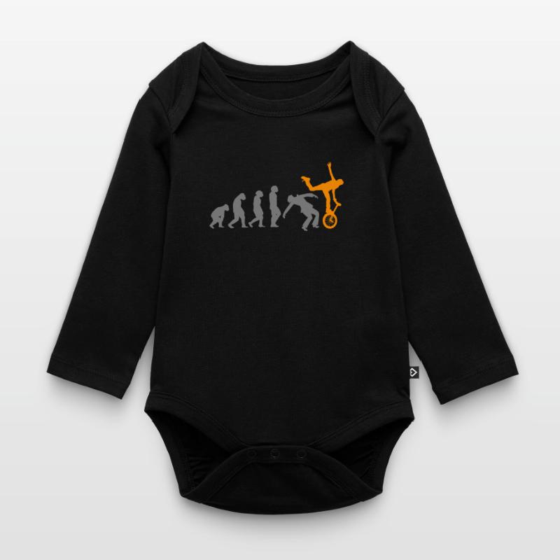 EVOLUTION Einrad Einradfahrer Einradfahrrad rad Baby Bio-Langarm-Body