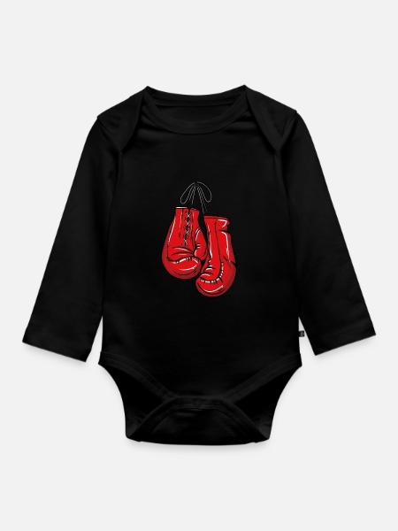 Boxhandschuhe - Baby Bio-Langarm-Body - Schwarz