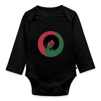 Black History tshirts for Women | Pan African - Organic Longsleeve Baby Bodysuit - black - Front