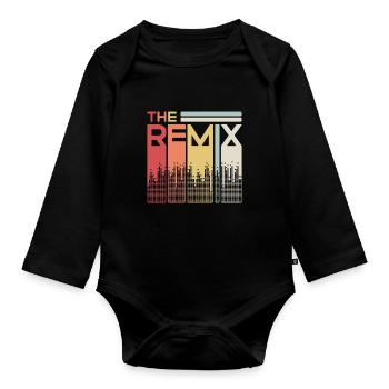 The Remix The Original Baby Child Partner Look - Body Bébé bio manches longues - noir - Devant