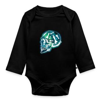 Cadeau d'entraîneur de joueur d'échecs drôle - Body Bébé bio manches longues - noir - Devant