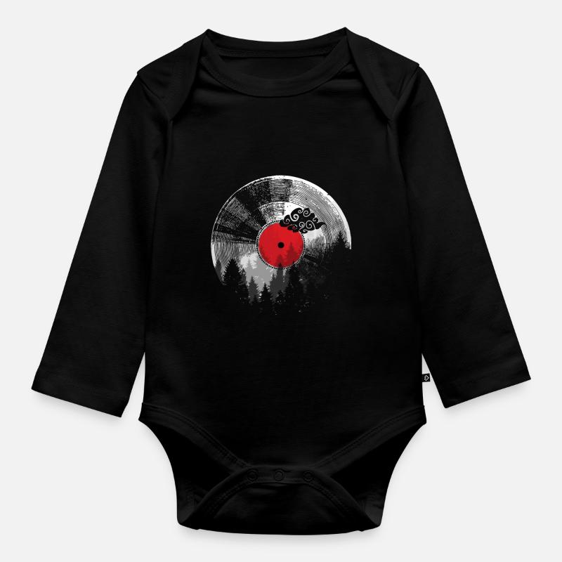 Record geeks - Body Bébé bio manches longues - noir