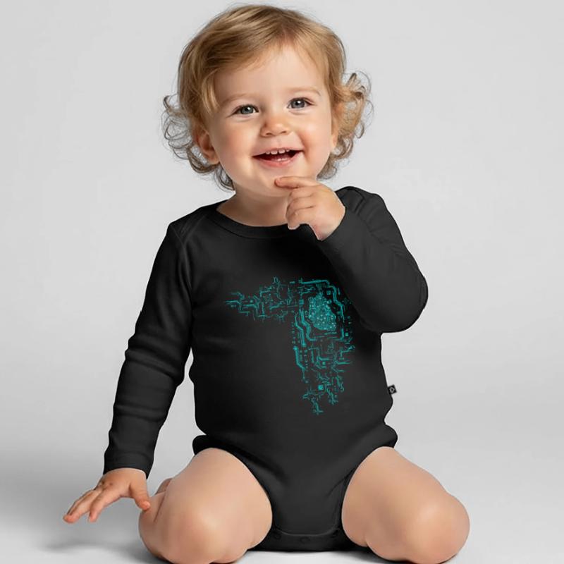 Computer scientist computer science programmer nerd geek Organic Longsleeve Baby Bodysuit