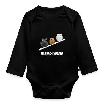 Eulersche Gerade - Baby Bio-Langarm-Body - Schwarz - Vorne