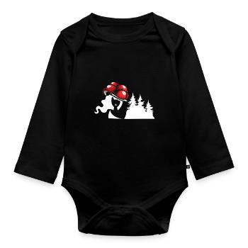 Forêt-Noire Bollenhut Fille de la Forêt-Noire - Body Bébé bio manches longues - noir - Devant