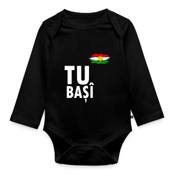 TUBASHI auf kurdisch - Baby Bio-Langarm-Body - Schwarz - Vorne