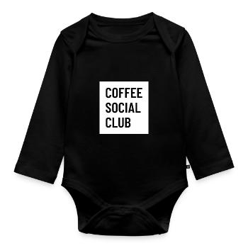 Coffee Social Club - pour Café Lovers ! - Body Bébé bio manches longues - noir - Devant