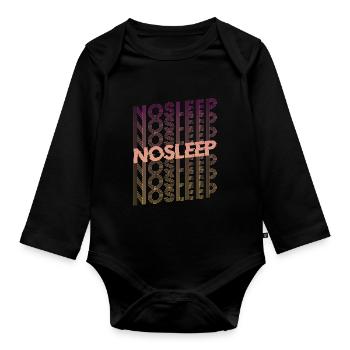 No Sleep Rave Festival EDM Techno Raven Music Goa - Body Bébé bio manches longues - noir - Devant