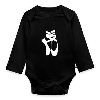 Ballett Tänzerin Tanzen Geschenkidee - Baby Bio-Langarm-Body - Schwarz - Vorne
