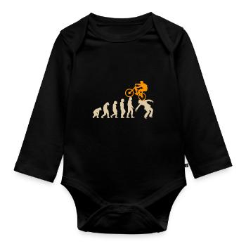 VTTistes VTT - Body Bébé bio manches longues - noir - Devant