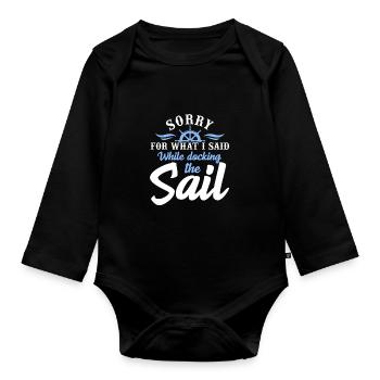 Segeln - Baby Bio-Langarm-Body - Schwarz - Vorne