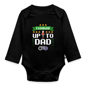 Papa Grossesse Gamer Cadeaux Drôle Volonté - Body Bébé bio manches longues - noir - Devant