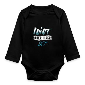 Idiot Aber Ihrer Valentinstag Partnerlook - Baby Bio-Langarm-Body - Schwarz - Vorne