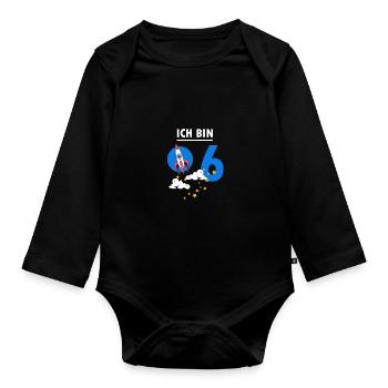 Ich bin 6 - Baby Bio-Langarm-Body - Schwarz - Vorne