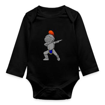 Ritter - Baby Bio-Langarm-Body - Schwarz - Vorne