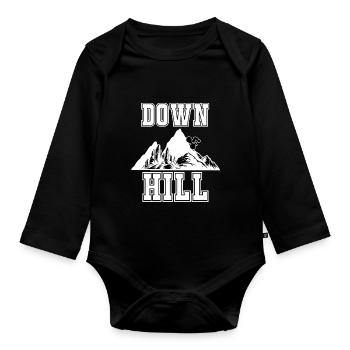 Down Hill Fahrrad - Baby Bio-Langarm-Body - Schwarz - Vorne