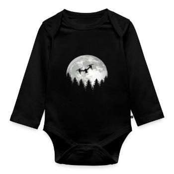 Drone Drone Drones for Drone Pilots - Organic Longsleeve Baby Bodysuit - black - Front