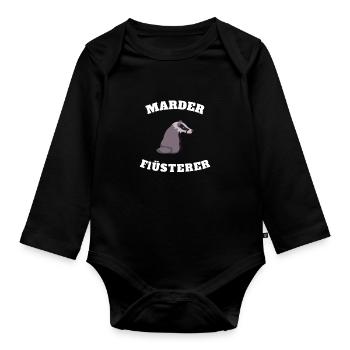 Marder Flüsterer - Baby Bio-Langarm-Body - Schwarz - Vorne