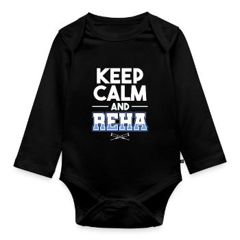 Sports Injury Knee Crutches Cruciate Ligament Gift - Organic Longsleeve Baby Bodysuit - black - Front