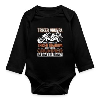 Trike Trikes Motorcycle Motorsport - Organic Longsleeve Baby Bodysuit - black - Front
