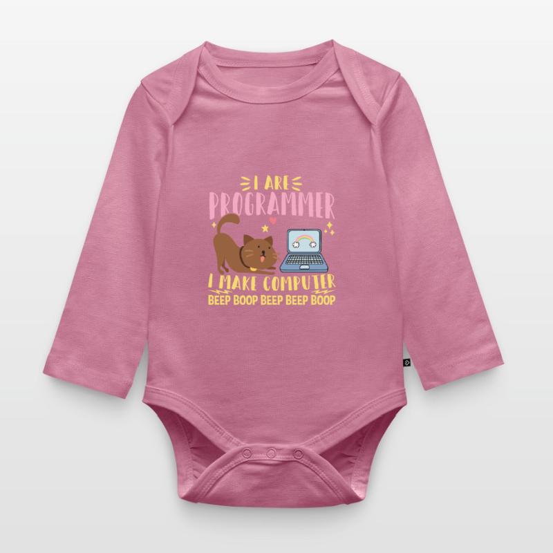 I Are Programmer I Makes Computer Beep Boop Coder Organic Longsleeve Baby Bodysuit