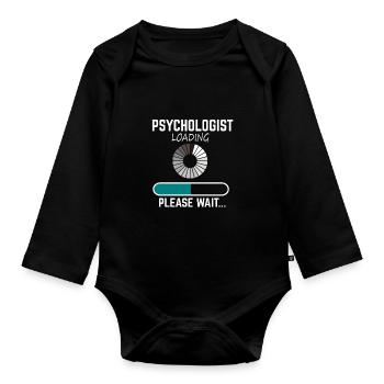 Psychologe - Baby Bio-Langarm-Body - Schwarz - Vorne