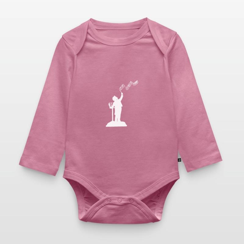 Dirigent Musik Musiker oder Dirigent Geschenk Baby Bio-Langarm-Body