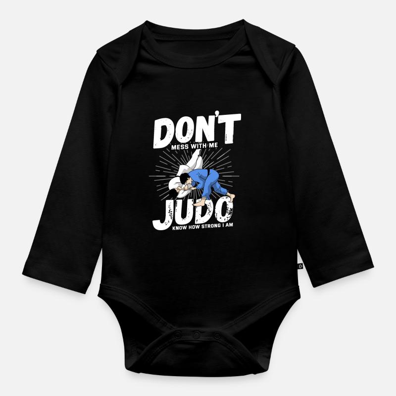 Judo - Body Bébé bio manches longues - noir