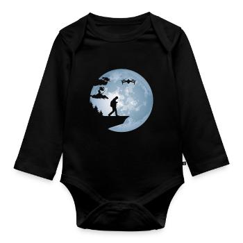 Pilote de drone Pilote de drone pilote de drone - Body Bébé bio manches longues - noir - Devant