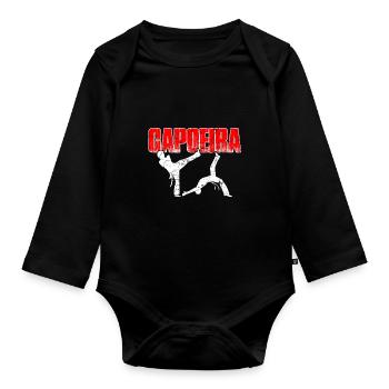 Capoeira Atlethical Brésil Art Martial - Body Bébé bio manches longues - noir - Devant