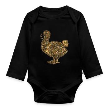Dodo bird Geometric Shirts - Organic Longsleeve Baby Bodysuit - black - Front