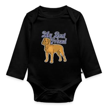 Chemise Dogue De Bordeaux My Best Friend - Body Bébé bio manches longues - noir - Devant