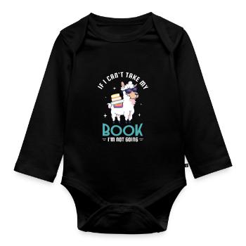 Reader Design for a Reading Fan - Organic Longsleeve Baby Bodysuit - black - Front