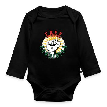 Free Kurdistan - Baby Bio-Langarm-Body - Schwarz - Vorne