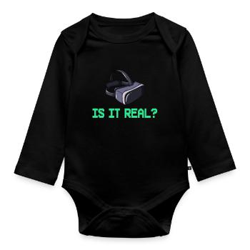 Lunettes de réalité virtuelle VR Réalité virtuelle - Body Bébé bio manches longues - noir - Devant