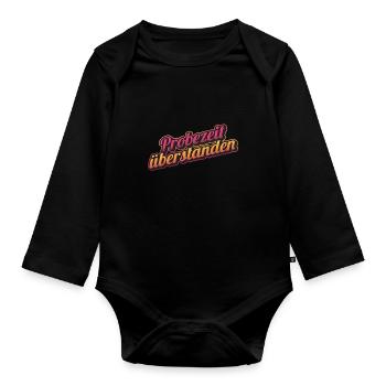 Probezeit Bestanden Festeinstellung Beamter - Baby Bio-Langarm-Body - Schwarz - Vorne