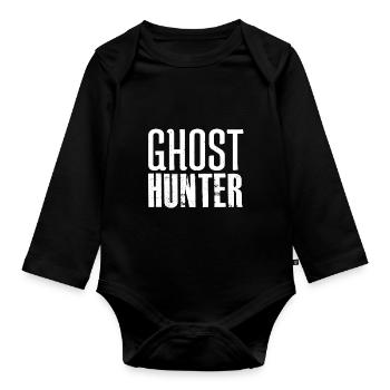 Ghost hunter paranormal - Organic Longsleeve Baby Bodysuit - black - Front