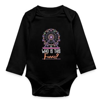 Idée cadeau grande roue - Body Bébé bio manches longues - noir - Devant