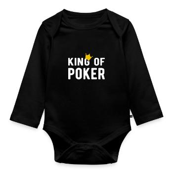 POKER: King of Poker - Baby Bio-Langarm-Body - Schwarz - Vorne