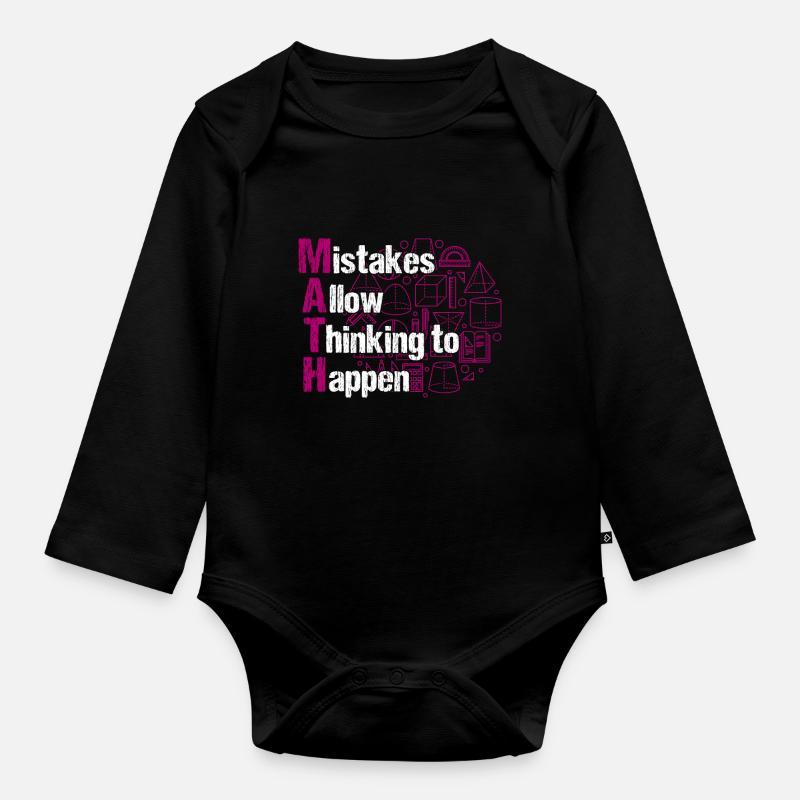 Professeur de mathématiques, je suis professeur de mathématiques - Body Bébé bio manches longues - noir