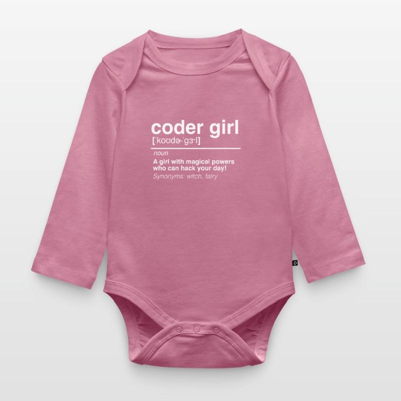 Coder Girl Software Developer Engineer Gift Body Bébé bio manches longues