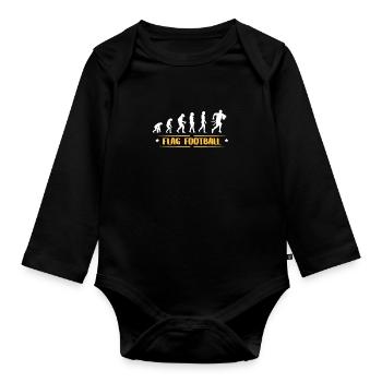 EVOLUTION FLAG FOOTBALL - Baby Bio-Langarm-Body - Schwarz - Vorne