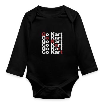 Kart karting Kart karting Kart karting - Body Bébé bio manches longues - noir - Devant