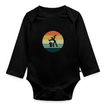 Blacksmith Farrier Locksmith Vintage Gift Idea - Organic Longsleeve Baby Bodysuit - black - Front