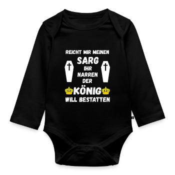 Lustige Bestatter Friedhof Bestattung Geschenke - Baby Bio-Langarm-Body - Schwarz - Vorne